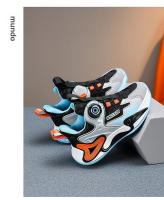 Zapatos De Baloncesto Para Niños Y Niñas Con Botón Giratorio Moda Infantil Zapatillas Deportivas Casuales Para Escuela Y Exterior Talla True - details 5