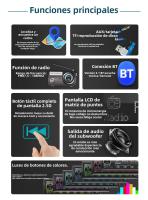 BQCC 1 Din Jugador De MP3 Para Coche Con Audio De Bajo Fuerte Pantalla LCD De Matriz De Puntos Protección De Línea Localizador De Coche Colorido - details 2