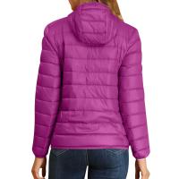Chaqueta De Invierno Para Mujer Ligeramente Acolchada Con Capucha Cierre De Cremallera Impermeable Y Térmica Con Bolsillos Estilo Casual - details 48