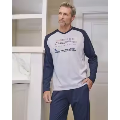 Pijama Hombre Invierno P751313 Gris Massana - 1