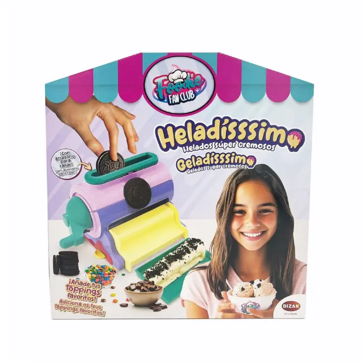 Juego Heladisssimo personaliza helados. Incluye tarrina, cuchara y libro de recetas (Bizak 35005071) - 1