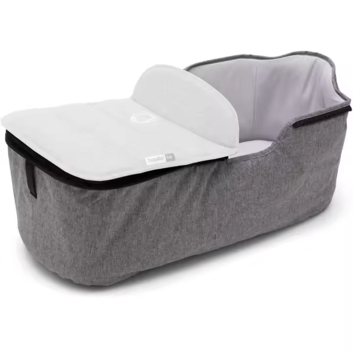 CAPAZO BUGABOO FOX - Pack de FUNDAS - Color GRIS MELANGE - Pack 3 en 1 - Incluye pared del capazo, cubrepiés y funda del colchón - Alta calidad - 1