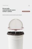 Bandeja De Papel Toalla De Baño Pared Montado Recipiente De Basura Con Tapa Y Mango Resistente Al Agua Estrecho Ecológico Para Cocina Y Baño - details 10