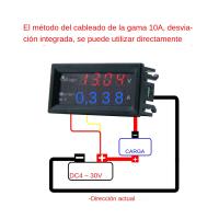 M4430 Voltímetro Y Amperímetro Digital De 4 Dígitos 0-100V/10A Con Pantalla Dual Roja Y Azul Medidor De Voltaje Y Corriente Tester Detector - details 5