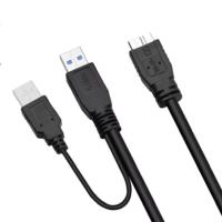 Cable USB 3.0 a Micro Con Cable De Poder Extra 0.5m 1m Adaptador De Datos Para Disco Duro HHD Hombre a Micro - details 2