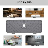 Alfombrilla De Fregadero Ecológica De Silicona Protector De Encimera Absorbente Para Grifo Y Drenaje De Cocina Accesorio Para El Hogar - details 8