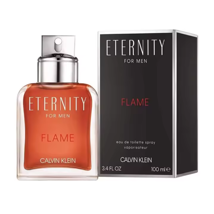 Calvin Klein - Eternity Flame For Men Eau de Toilette 100 Ml. - Colonia 100 Ml. para Hombre. Fragancia Oriental Amaderada. Intensa y Elegante. - 1