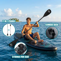 INNOEXPO, Tablas de Paddle Inflables, 350*89*15cm, EVA Antideslizante, Capacidad de Peso 230KG, Rango de Inflado 12-15PSI, con Base Go-pro, Remo 2-EN-1, Asiento SUP, Ideal para Principiantes - details 6
