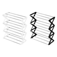 Organizador De Zapatos En Forma De X De 4 Niveles Ligero Visibilidad Rápida De Encontrar Fácil De Montar Versátil Con Borde Suave 42x18.5x49.5cm - details 2