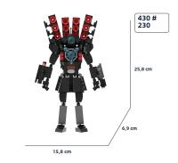 Bloques De Construcción MOC Skibidi Toilet Speaker Titan Modelo Juguete De Plástico Para Niños Regalo De Navidad Y Cumpleaños - details 9