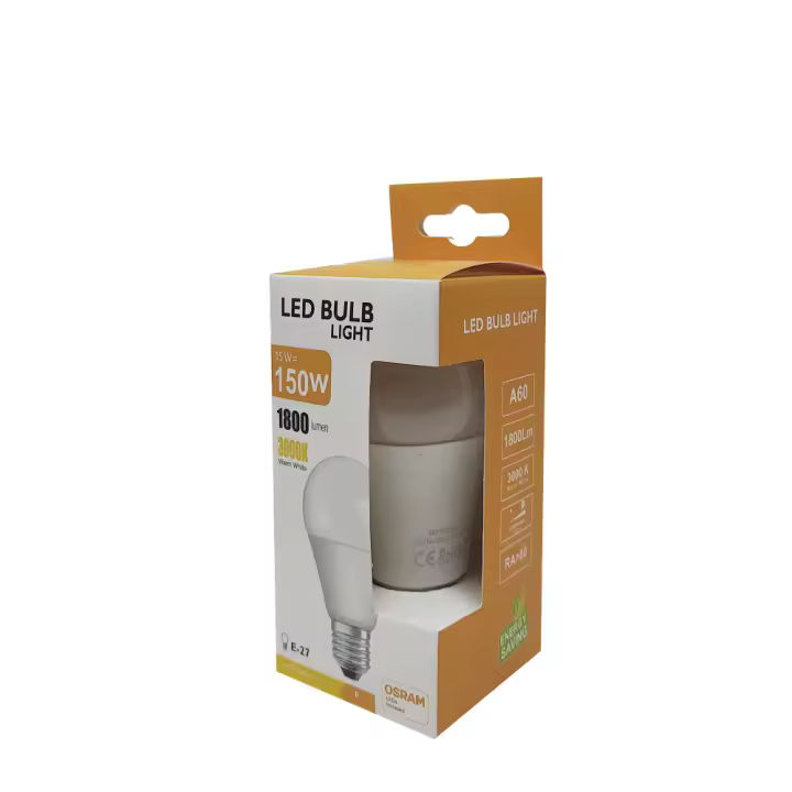 FACTORLED BOMBILLA LED 15W OSRAM E27 A60, 1800 LM GRAN LUMINOSIDAD, LUZ BLANCA 3000K - 4000K- 6000K - 1
