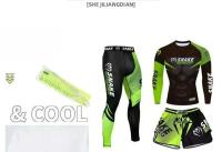 Conjunto De 3 Piezas De Lucha Bruta Jiu Jitsu MMA Camiseta + Pantalones Muay Thai Boxeo Shorts Deportivos Para Entrenamiento - details 1