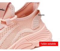 Zapatillas De Deporte Para Mujer Ligera Y Cómoda Con Cordones Transpirables Para Gimnasio Trabajo Y Ropa Casual Zapatillas De Malla Antideslizantes - details 9