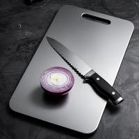 Placa De Corte De Titanio Doble Cara Para Cocina De Grado Alimenticio Uso Para Carne Frutas Y Verduras Placa De Cortar Rectangular De Acero Inoxidable - details 3