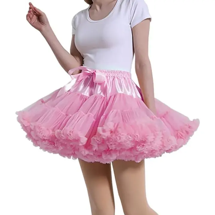 Falda De Túnel Para Mujer Petticoat Adulto Puffy Tutu Camiseta De Ballet Tulle Vestido De Cosplay Falda Interior - 1