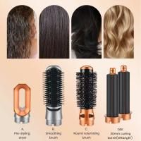 Secador de Pelo 5 en 1 con Cepillo de Aire Caliente, Secador de Un Solo Paso con Cabezales Intercambiables y Cepillo Giratorio, Tecnología Iónica Antiencrespamiento, 3 Velocidades + Función Aire Frío, Styling Profesional para Secar, Alisar, Dar Volumen - details 6