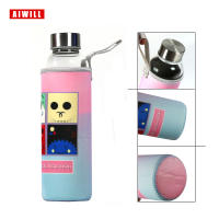 Botella Deportiva De Vidrio AIWILL Con Bolsa Protectora Reutilizable Para Adultos 280ml / 360ml / 550ml Para Actividades Al Aire Libre Y Ciclismo - details 3