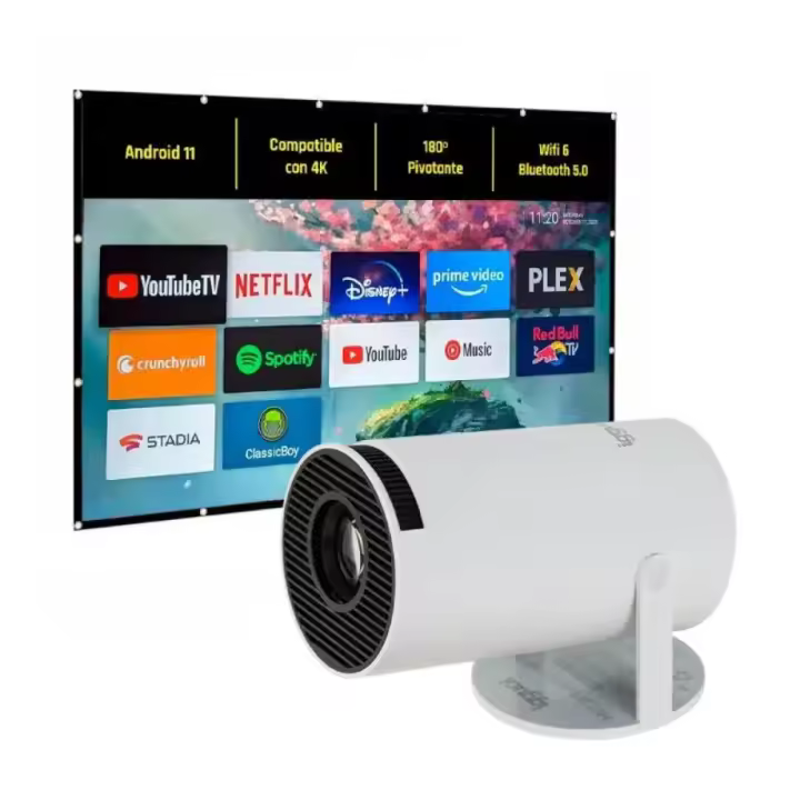 Proyector iggual 720p 120 Lúmenes LCD MP720p Wifi 6 Bluetooth Android 11 Corrección ±40° - 1