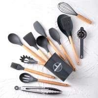Juego De Utensilios De Cocina De Silicona 14 Piezas Con Soporte De Plástico Eco-amigable Y Duradero Para Cocina - details 9