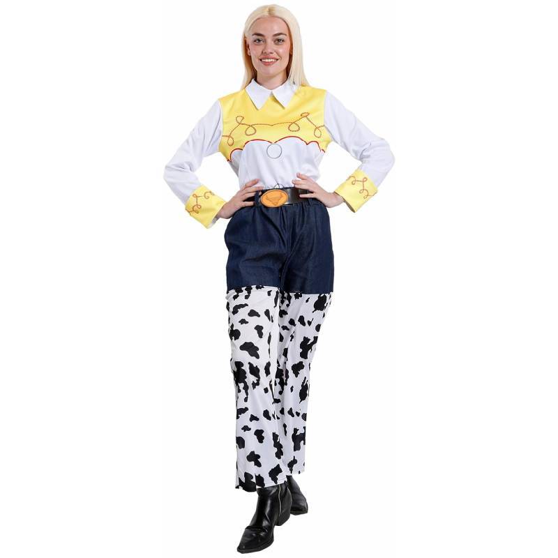 Disfraz Jessie La Vaquerita Toy Story para Mujer Adulto Talla S-M-L, Conjunto Vaquero Jessie Amiga de Woody para Fiesta Cowboy, Carnaval, Halloween, Cosplay, Baile Country, Celebraciones