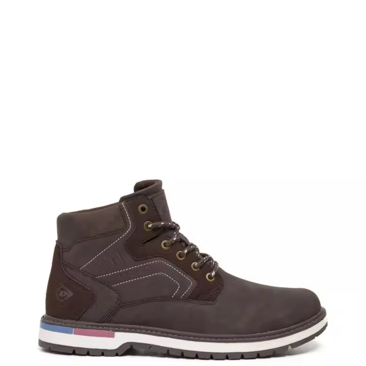 Dunlop 36085 Botines para hombre marrones con cordones en sintético 36085-023 - 1