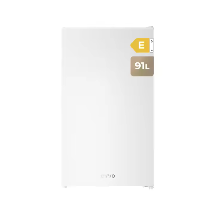 Nevera Pequeña EVVO F24 de 91 Litros · Diseño Moderno en Blanco, Negro o Inox · Bajo Consumo y Congelador Integrado - 1
