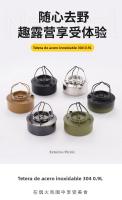Hervidor De Agua Para Camping De Acero Inoxidable Alimenticio Portátil Para Exteriores Ideal Para Té En Picnics - details 1