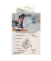 ACCETEL UC06D Adaptador Enchufe Mundial Múltiple UK / AU / US a Europeo , 2 UNIDADES - details 0