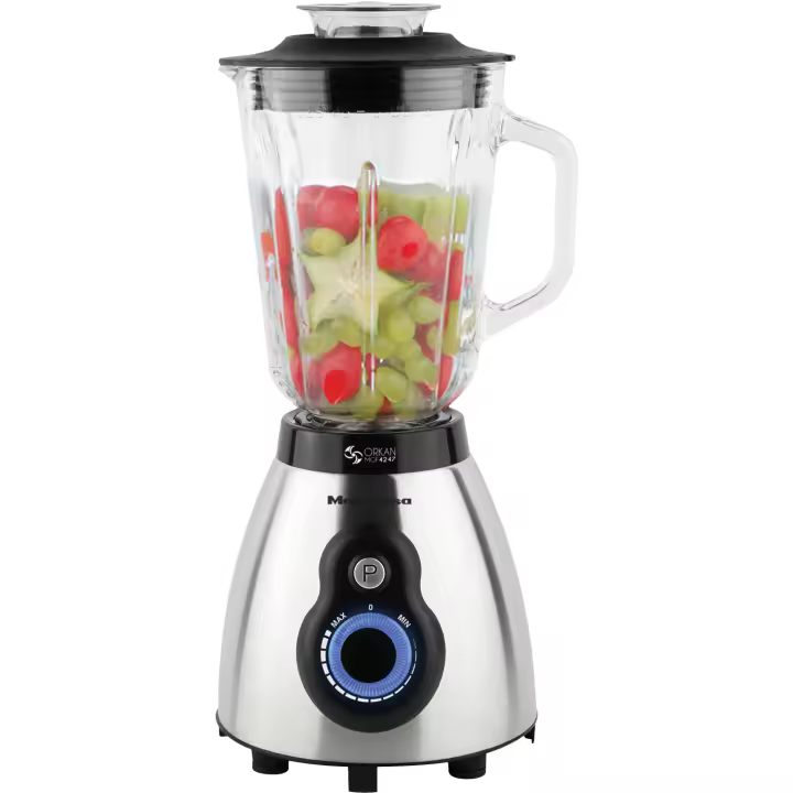 MAGEFESA ORKAN Batidora de Vaso de 1000W y con Capacidad de 1,5 Litros, Base Antideslizante, Cuchillas de Acero Inoxidable - 1