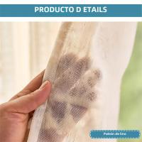 Cortinas De Ventana Boho Tules Sastre De Lino Semi-Transparentes 2 Capas Rod Pocket Cortinas Cortas Para Cocina Y Sala De Estar - details 4