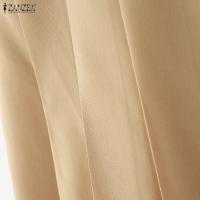 ZANZEA Falda Elegante Para Mujer Verano Largo De Color Sólido Plisado Casual Vestidos De Fiesta Streetwear Talla S-2XL - details 11