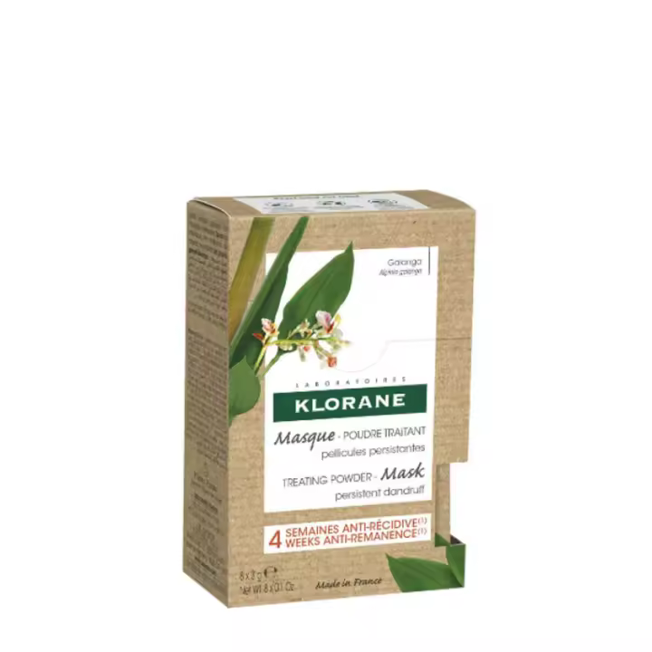 Klorane tratamiento anticaspa mascarilla en polvo galanga 8x3gr - 1