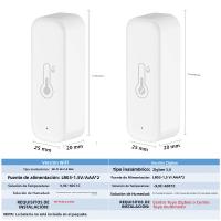 Termómetro Inteligente Tuya WiFi Zigbee Para El Hogar Con Medición De Temperatura Y Humedad Compatible Con Alexa Y Google Home Control Remoto Por App Y Alarma - details 8