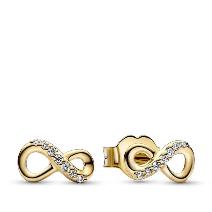 Pandora Pendientes de Botón Infinito Brillante 268820C01 , para Mujer - 1
