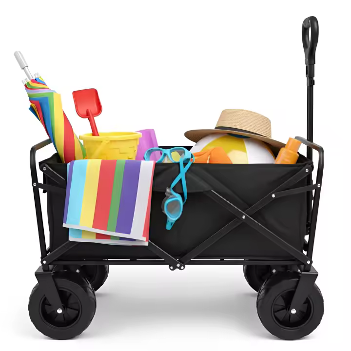 Carro de Multiusos Plegable Playa Nyana Home | Carrito de Transporte para Playa, Camping y Jardín | 70 kg o 150 kg | Ruedas Giratorias 360° | Plegado Compacto - 1