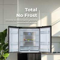 EVVO Frigorífico francés F80B Glass, Inverter, Puerta de cristal, Total No Frost, 327l + 183l - details 0