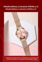 Reloj De Cuarzo Para Mujer OLEVS 5530 Versátil Moda Resistente Al Agua Con Correa De Malla Dial De Amor Luminoso Reloj De Pulsera Original - details 3