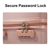 S7 Juego de maletas con 5 piezas, Set de tres maletas de viaje apilables y dos neceser ABS,Trolleys con asas laterales y un asa telescópica ergonómica, Maleta de cabina de mano con carcasa rígida resistente,Ruedas Spinner 360°,Cerraduras de combinación - details 8