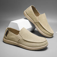 Zapatos De Lona Grandes Para Hombres Zapatillas Casuales Transpirables Con Cordones De Goma Bajo Tacón Para Adultos - details 3