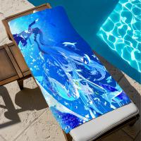 Toalla Deportiva Rápida Secado M-Miku-U Dibujos Animados Suave Para Viaje Gimnasio Sauna Spa Baño Camping Playa Tamaño 100x200CM - details 6