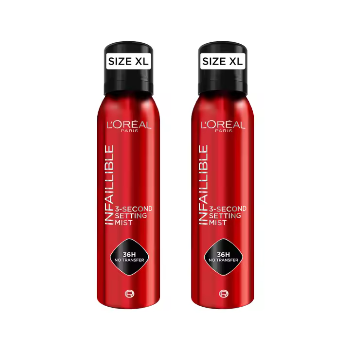 L’Oréal Paris | Pack Spray fijador Infaillible 36h de duración Water-proof y Oil-proof 2 unidades - 1