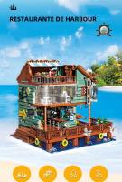 Bloques De Construcción Creativos De Pesca Cabin Wharf Modelo De Pueblo Con Figuras Mini Bricks Juguete Para Niños - details 6