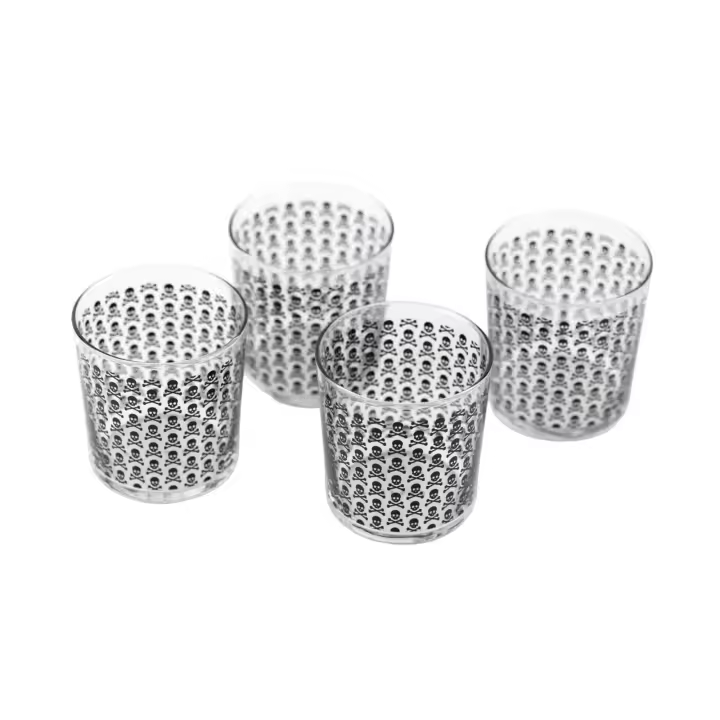 Set de 4 vasos de agua calavera 35cl Scalpers Home - 1