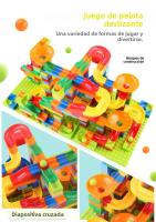 Juguetes Educativos Para Niños 168-336PCS Pista De Maze Con Bolas Y Bloques Deslizadores DIY De Crea Tu Propia Carrera Con Plástico Seguro - details 3