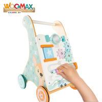 WOOMAX - Andador madera para bebés, carrito andador, 29,5x33x47 cm, juguetes de madera para bebés, incluye actividades, espejo, figuras interactivas, madera FSC, juguete multisensorial, juguetes infantiles, juegos para niños de 1 año - details 2