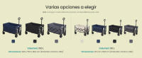 SONGMICS Carro de Mano Plegable, Carreta Plegable, Carrito de Jardín, Compacto, con Asa, con 4 Ruedas Reforzadas, 2 Universales, Carga hasta 150 kg, Exterior, Jardín, Negro Tinta/Gris Pizarra/Beige Arena/Azul Noche - details 6