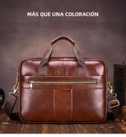 Bolso De Negocios Para Hombre SCHLATUM De Cuero Genuino Gran Capacidad Con Portátil Bolsa De Mano Para Oficina Y Viajes - details 2