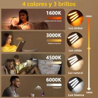 Lámpara De Lectura LED Tri-Head Clip 51 LEDs Recargable 1000mAh 4 Colores Luz Nocturna Para Libros Protección Ocular Para Dormitorio - details 1