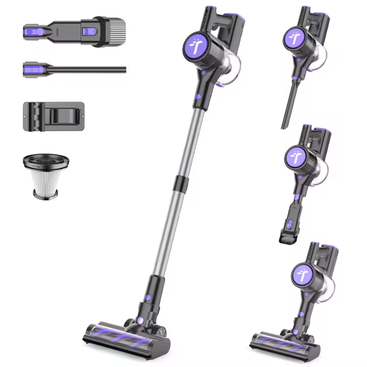 Cordless Handheld Vacuum Cleaner - TEENDOW - P11Pro Purple - 30-minute runtime - 450 ml dustbin - Brushless motor - 1