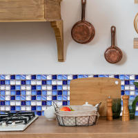 Papel Tapiz De Mosaico Impermeable Autoadhesivo 3D Para Cocina Baño Decoración Del Hogar Adhesivo De Pared PVC Clásico - details 12